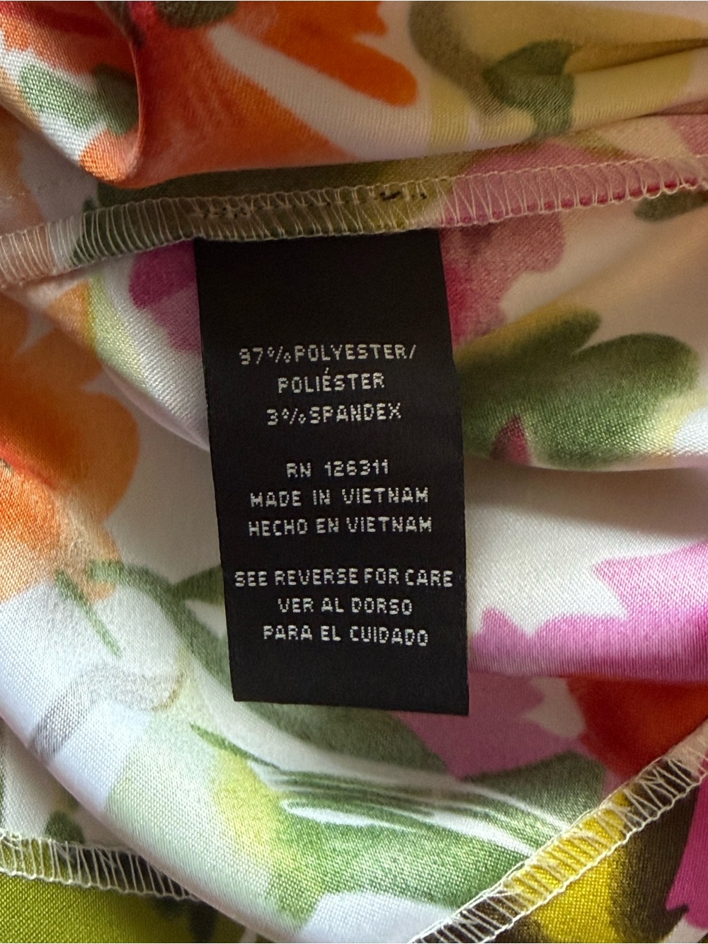 Ronni Nicole Vibrant Floral Midi Dress - Fuchsia, Orange & Green - Size 8 - Picture 6 of 6